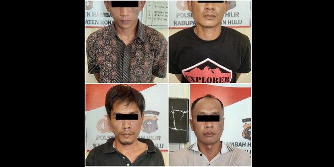 Komplotan Pencuri Ternak Sapi Ditangkap di Rokan Hulu Riau
