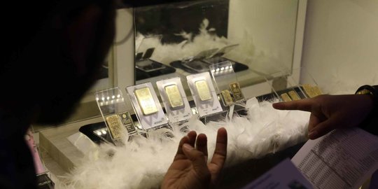 Harga Emas Hari ini Turun Rp1.000 Menjadi Rp751.000 per Gram