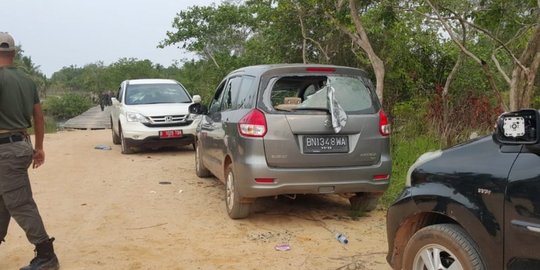 Mobil Dinas Wagub Bangka Belitung Dirusak Saat Tertibkan Tambangg Ilegal