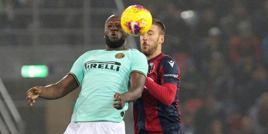 Hasil Pertandingan Bologna vs Inter Milan: 2 Gol Lukaku Antar Inter Menang 2-1