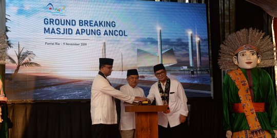 Jusuf Kalla & Anies Baswedan Resmikan Masjid Terapung di Pantai Wisata Ancol