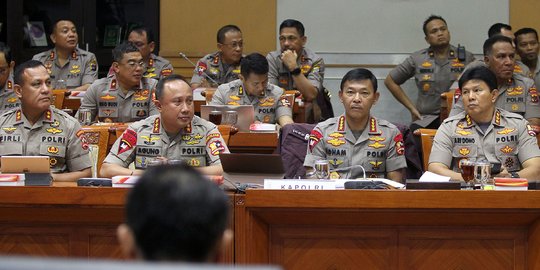 Rapat di Komisi III, Kapolri Bawa Seluruh Kapolda