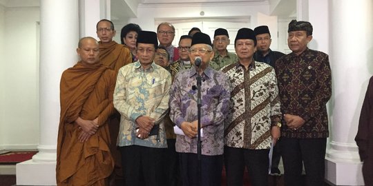 Bertemu Tokoh Lintas Agama, Wapres Ma'ruf Amin Sepakat Jaga Kerukunan