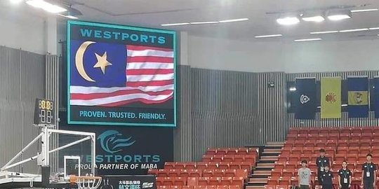 Bendera Malaysia Salah Dipajang dalam Kejuaraan Nasional Bola Basket