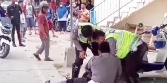 Kesal Ditilang, Pemotor di Kukar Pukul Polantas dengan Helm