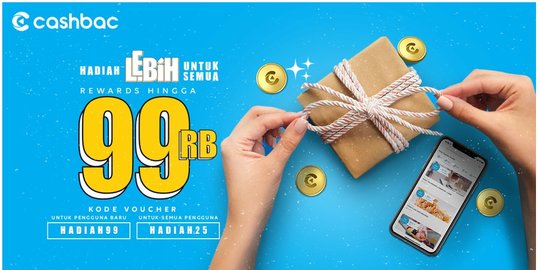 Cashbac Awali Desember dengan Promo Rewards Hingga 99 Ribu