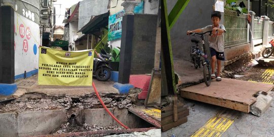 Keluh Warga Lenteng Agung Sulit Akses Jalan Karena Proyek Trotoar Jakarta