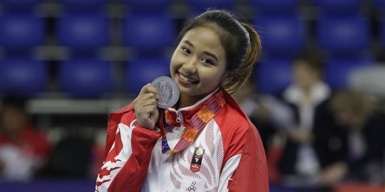 Senyum Rifda Irfanaluthfi Raih Medali Perak SEA Games 2019