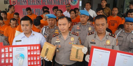 Polres Bogor Ungkap 40 Kasus Narkoba, Tangkap 53 Orang
