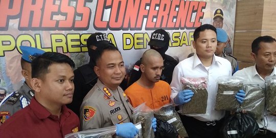 Buruh Bangunan Nyambi Edarkan Ganja Ditangkap Polisi di Badung Bali