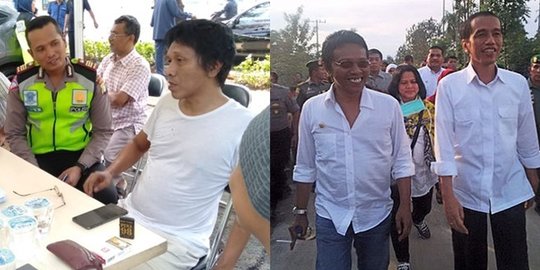 4 Potret 'Santuy' Adian Napitupulu Berkaos Oblong, Dampingi Jokowi Pakai Celana Jeans