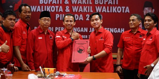 Gibran Daftar Pilkada Solo di DPD PDIP Jateng, Purnomo Tunggu Keputusan DPP