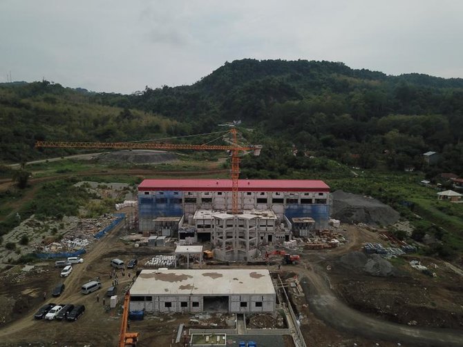 pembangunan plta jatigede 2x55 mw capai progres 7318 persen