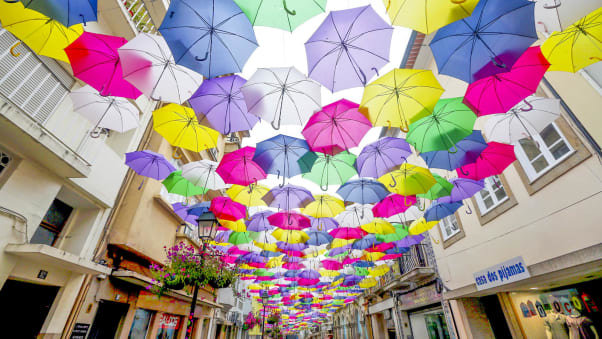 umbrella sky project agueda portugal
