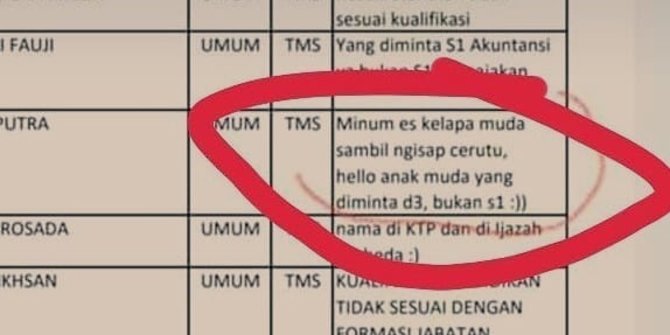 Kocak Panitia Umumkan Peserta Yang Tak Lolos Cpns Pakai Pantun