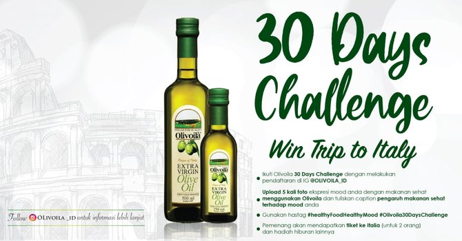 30daychallenge gaya hidup sehat dari minyak zaitun italia