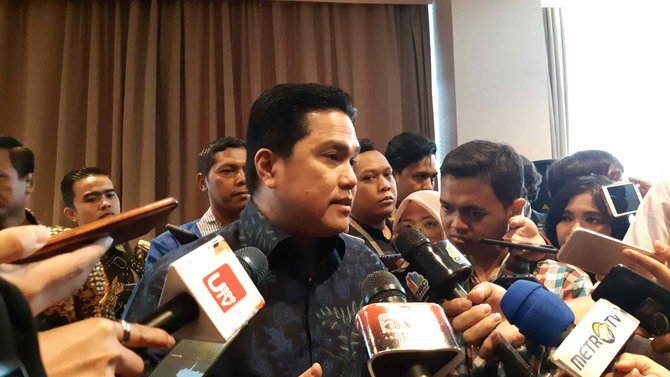 erick thohir di acara markplus conference 2020