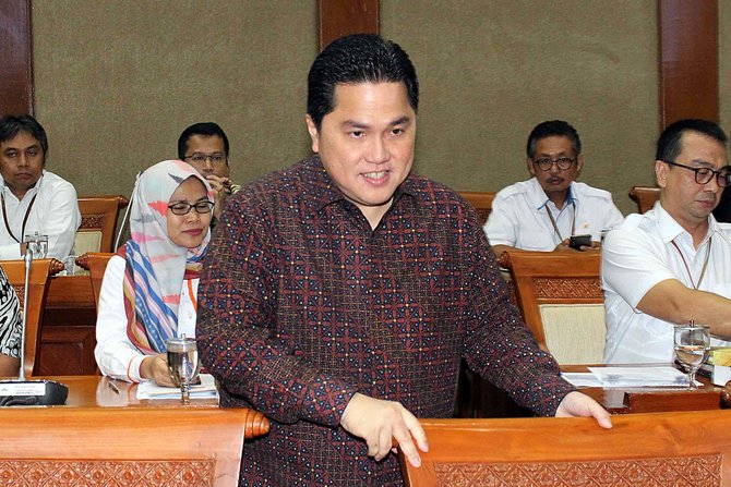 erick thohir rapat dengan komisi vi dpr