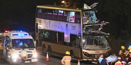 Kecelakaan Bus di Hong Kong, 6 Orang Tewas