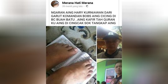 Viral Foto Injak Alquran Diduga di Garut, Polisi Lakukan Pendalaman