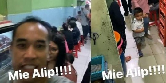 Kesederhanaan Ardi Bakrie Ajak Anak-anak Makan Mie Ayam di pinggir Jalan