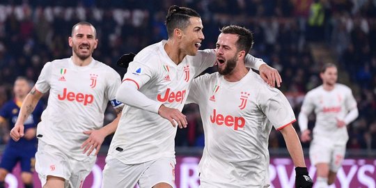 Hasil Serie A: Juventus Sukses Taklukkan AS Roma 2-1 di Olimpico