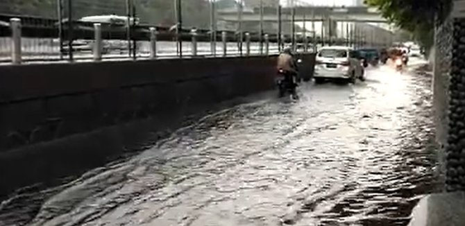 genangan di sejumlah jalanan jakarta