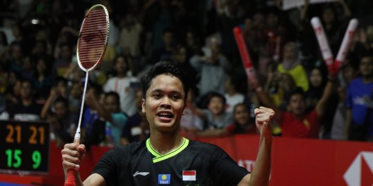 Ekspresi Anthony Ginting Raih Juara Indonesia Master 2020