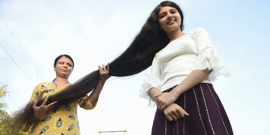 Remaja India Pecahkan Rekor Rambut Terpanjang Dunia