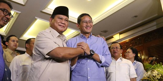 Prabowo Lihat Sandiaga Uno Berpeluang Jadi Capres 2024