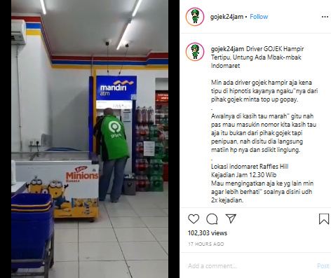 driver ojol nyaris kena tipu