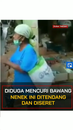 nenek ditendang dan diseret