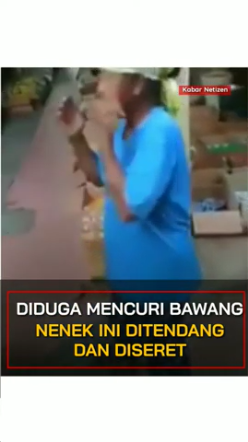 nenek ditendang dan diseret