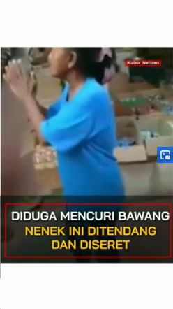 nenek ditendang dan diseret