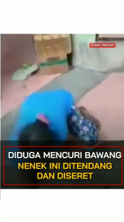 nenek ditendang dan diseret