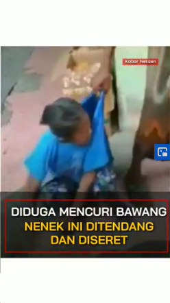 nenek ditendang dan diseret