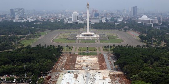 Revitalisasi Monas, Pemprov DKI Jakarta Pindahkan 85 Pohon