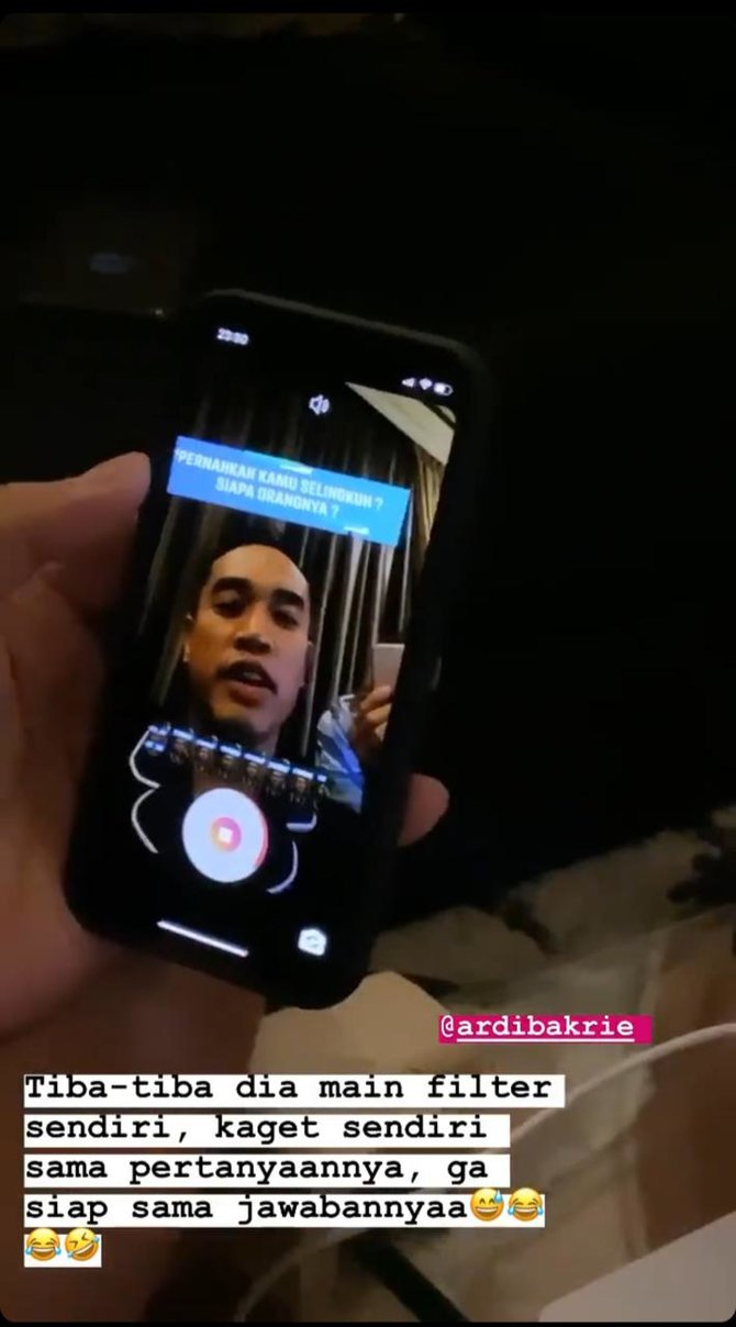 Ardi Bakrie aku pernah selingkuh.