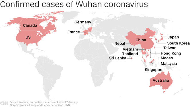 negara terkena wabah virus corona