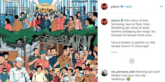 Fakta di Balik Unggahan Jokowi Soal Foto Keliling dan Bertemu Pedagang Pasar Johar