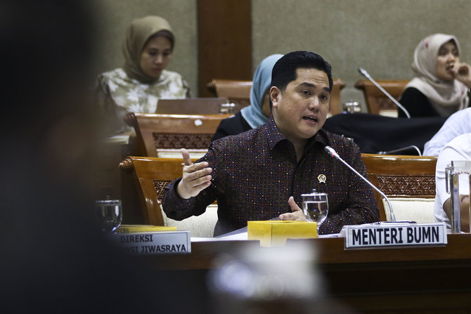 menteri bumn erick thohir dan dpr bahas jiwasraya