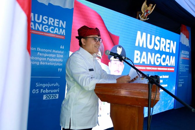 bupati banyuwangi abdullah azwar anas saat musrembangcam