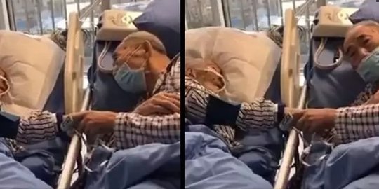 Momen Pilu Pasutri Lansia Korban Corona Terbaring Kritis di RS Sambil Pegangan Tangan
