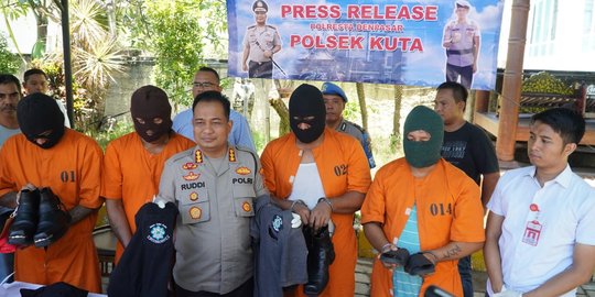 Tiga Tersangka Pengeroyok Lutfi Petugas Keamanan Desa Adat Kuta