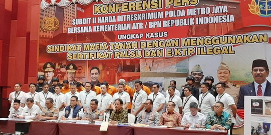 Polda Metro dan Kementerian ATR Bongkar Sindikat Mafia Tanah Rp70 Miliar di Jakarta