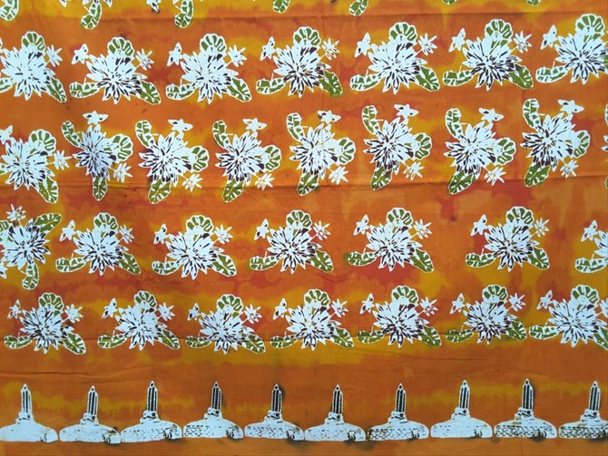 batik motif bunga teratai