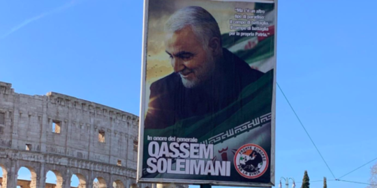 Poster Qassim Sulaimani Muncul di Kota-Kota Italia
