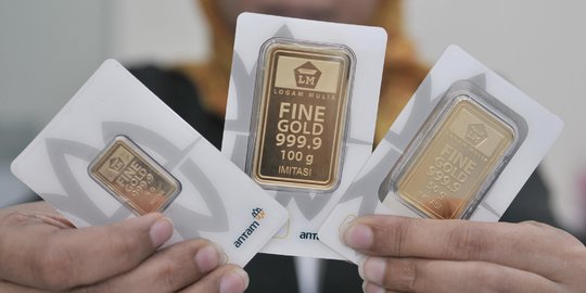 Di Awal Pekan, Harga Emas Turun Rp1.000 Menjadi Rp779.000 per Gram