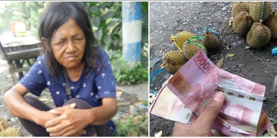 Miris, Seorang Ibu Penjual Durian Dibayar dengan Uang Palsu