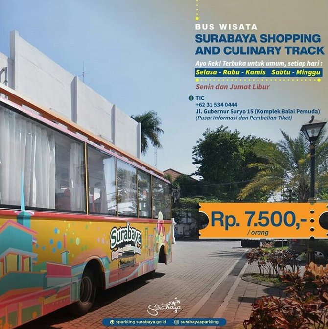 bus surabaya shopping and culinary track